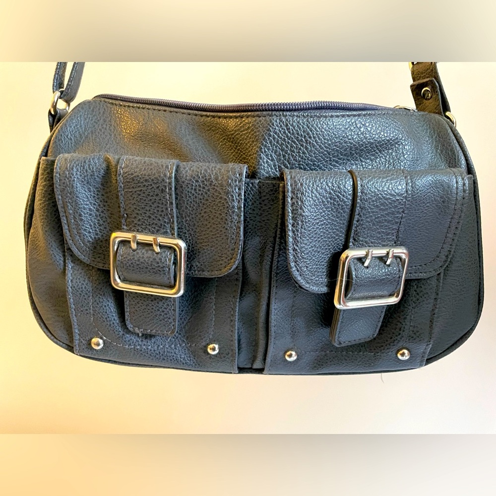 Satchel bag / purse with buckle accents